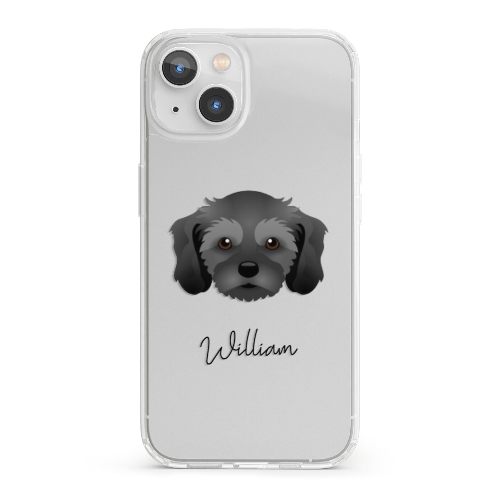 Cavachon Personalised iPhone 13 Clear Bumper Case