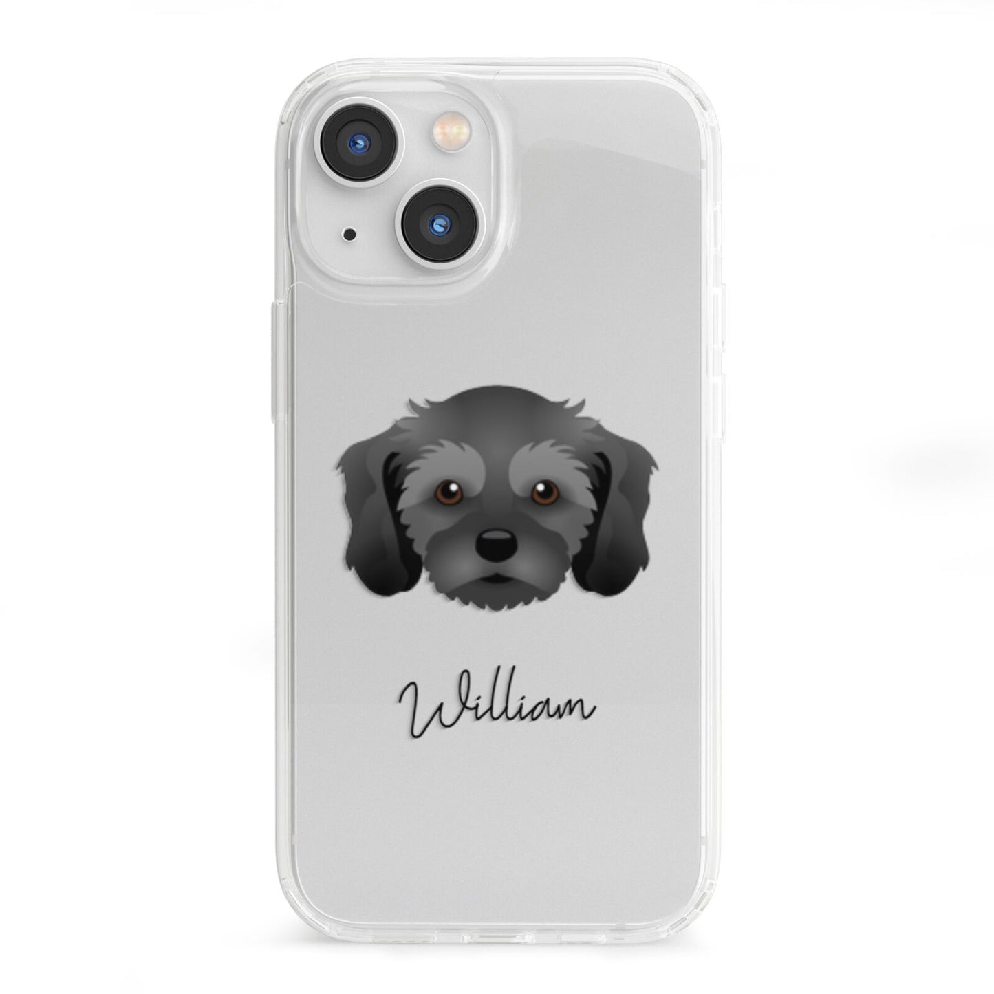 Cavachon Personalised iPhone 13 Mini Clear Bumper Case