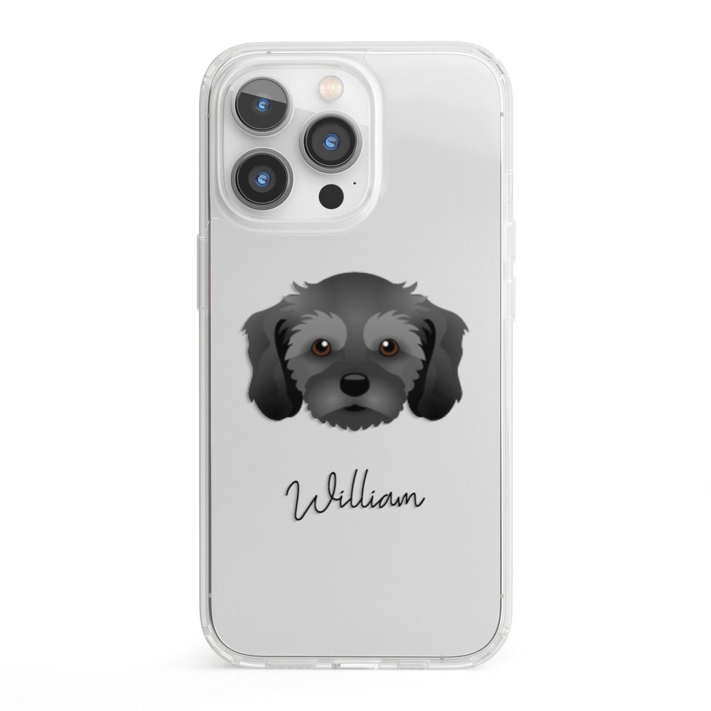 Cavachon Personalised iPhone 13 Pro Clear Bumper Case