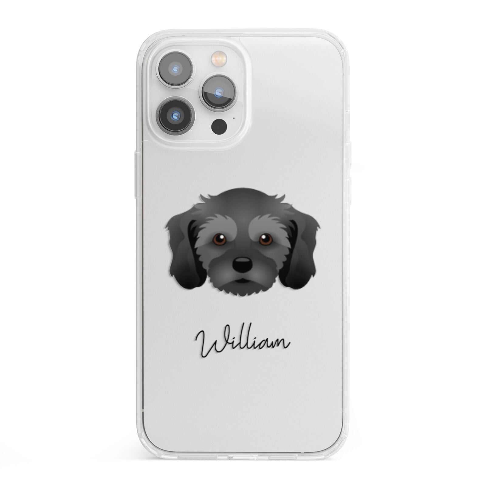 Cavachon Personalised iPhone 13 Pro Max Clear Bumper Case