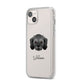 Cavachon Personalised iPhone 14 Plus Clear Tough Case Starlight Angled Image