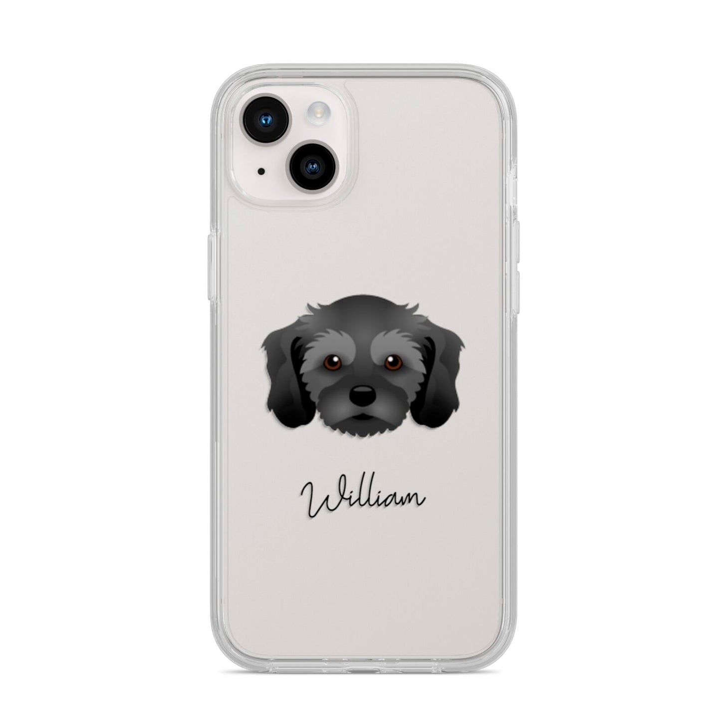Cavachon Personalised iPhone 14 Plus Clear Tough Case Starlight