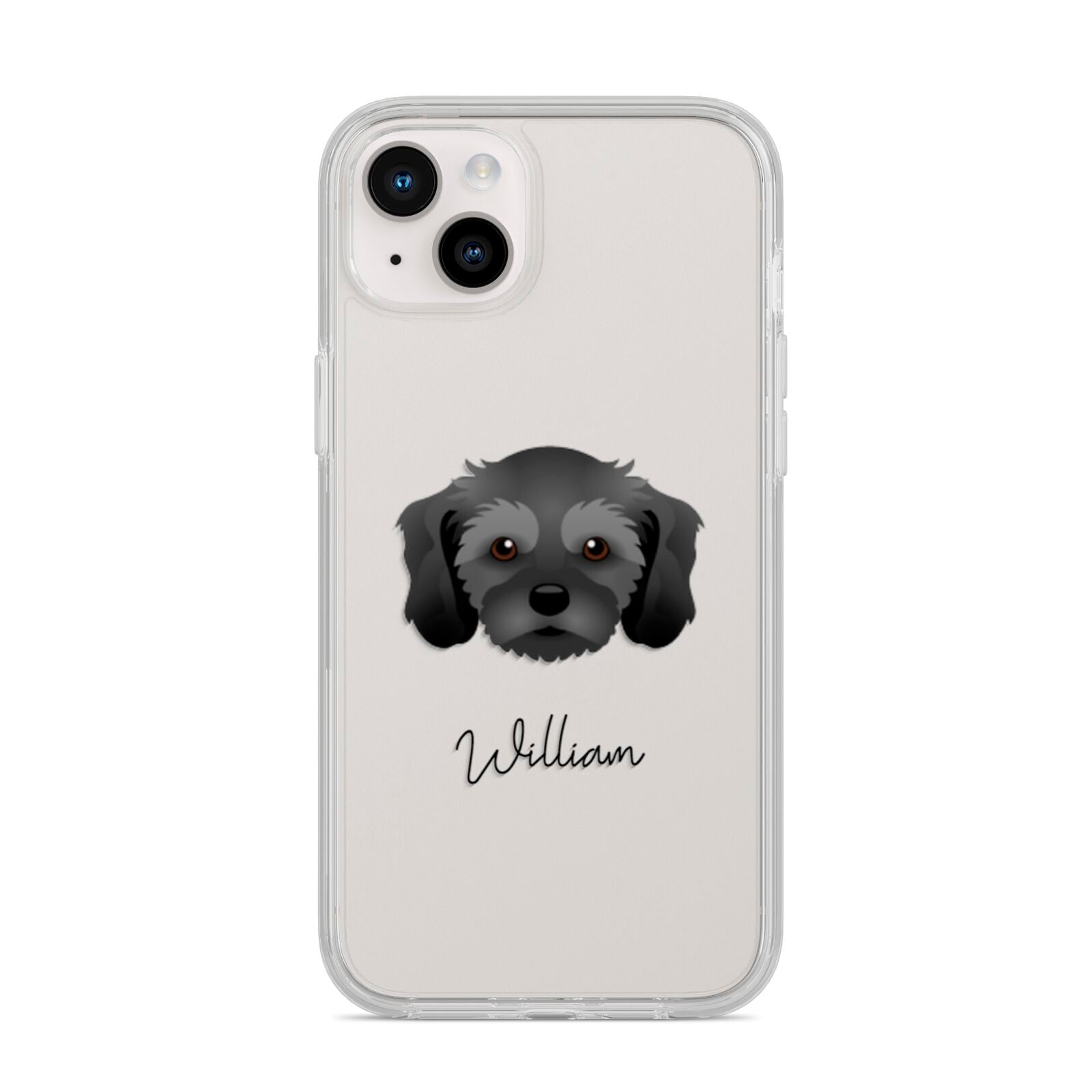 Cavachon Personalised iPhone 14 Plus Clear Tough Case Starlight