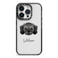 Cavachon Personalised iPhone 14 Pro Black Impact Case on Silver phone