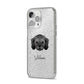 Cavachon Personalised iPhone 14 Pro Max Glitter Tough Case Silver Angled Image
