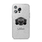 Cavachon Personalised iPhone 14 Pro Max Glitter Tough Case Silver