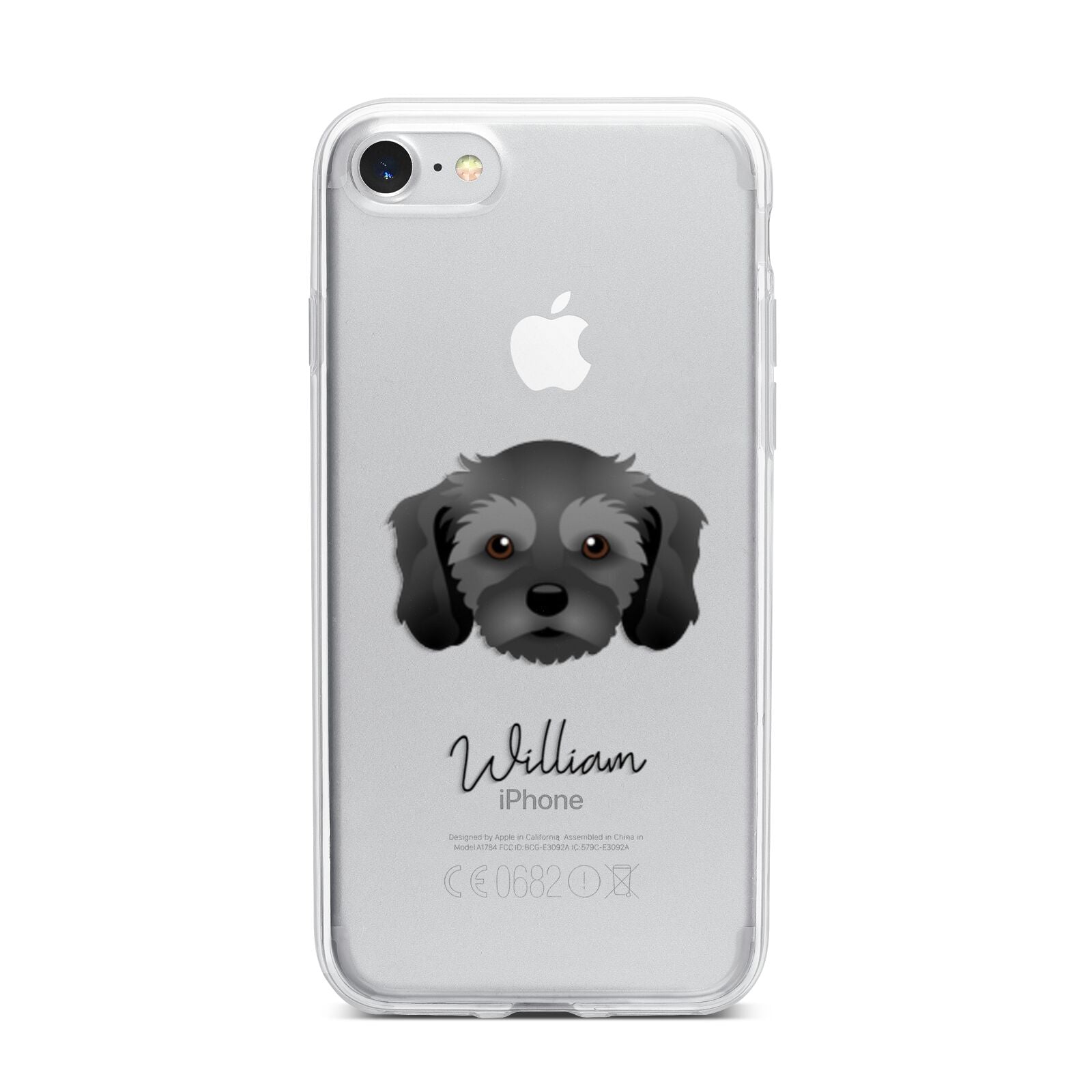 Cavachon Personalised iPhone 7 Bumper Case on Silver iPhone