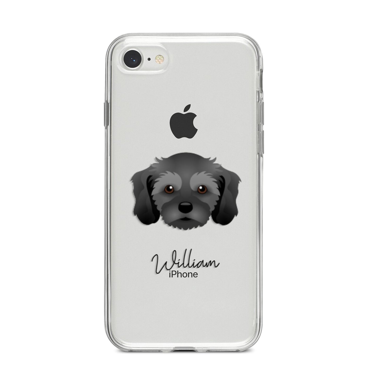 Cavachon Personalised iPhone 8 Bumper Case on Silver iPhone