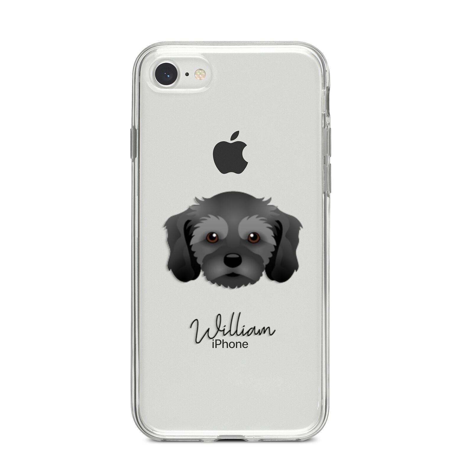 Cavachon Personalised iPhone 8 Bumper Case on Silver iPhone