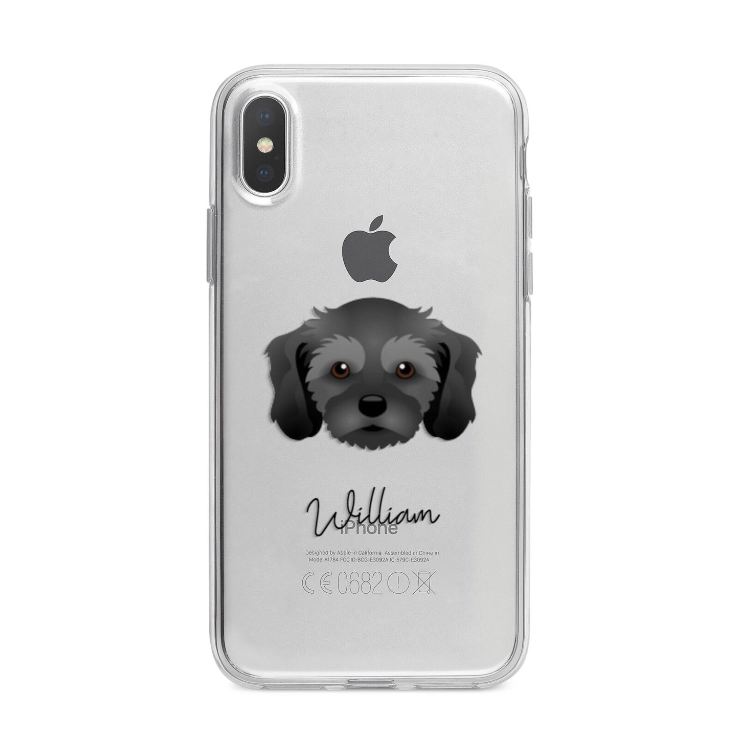 Cavachon Personalised iPhone X Bumper Case on Silver iPhone Alternative Image 1