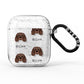 Cavalier King Charles Spaniel Icon with Name AirPods Glitter Case