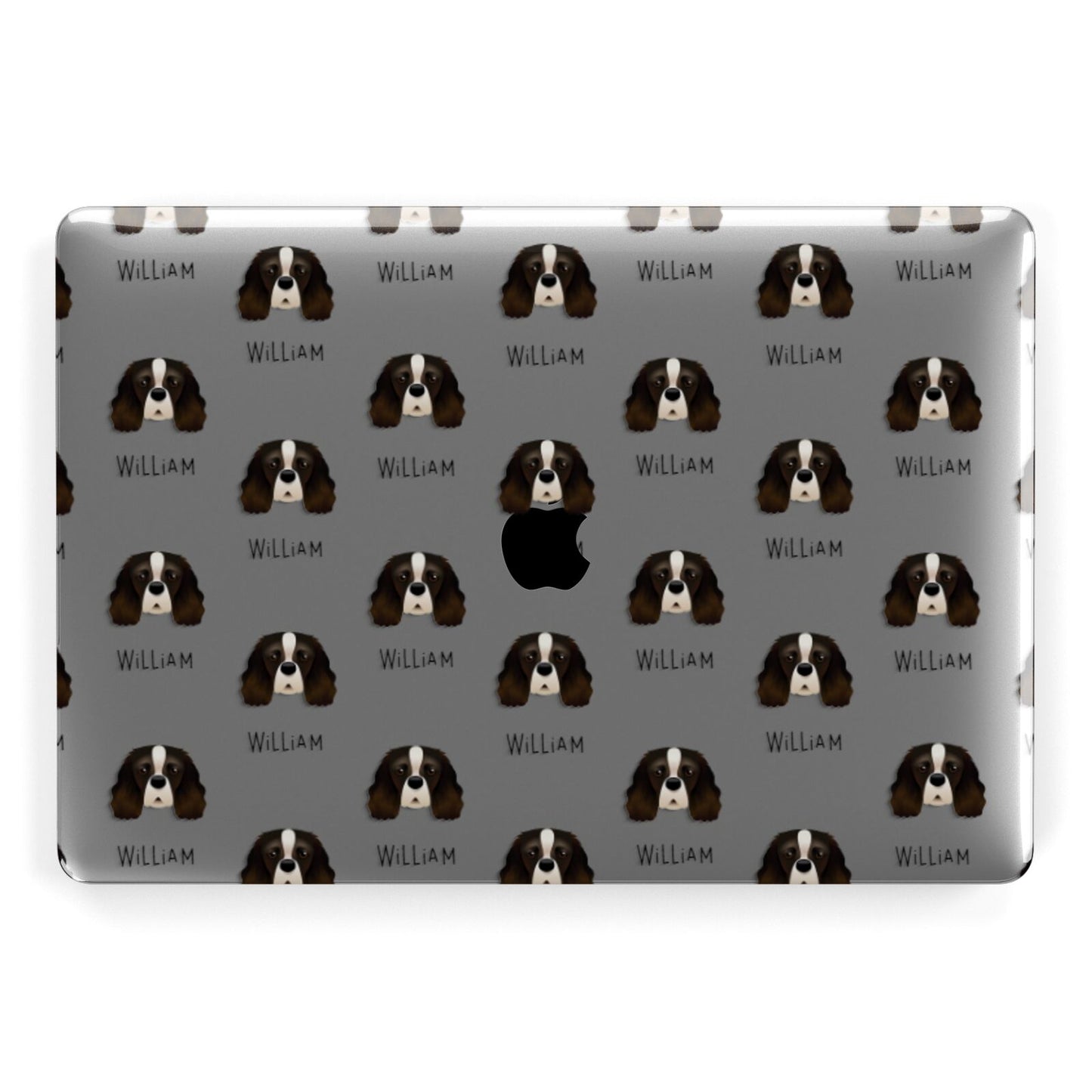 Cavalier King Charles Spaniel Icon with Name Apple MacBook Case