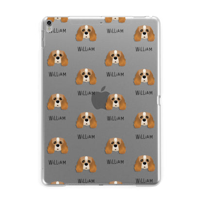 Cavalier King Charles Spaniel Icon with Name Apple iPad Silver Case