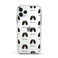 Cavalier King Charles Spaniel Icon with Name Apple iPhone 11 Pro in Silver with White Impact Case