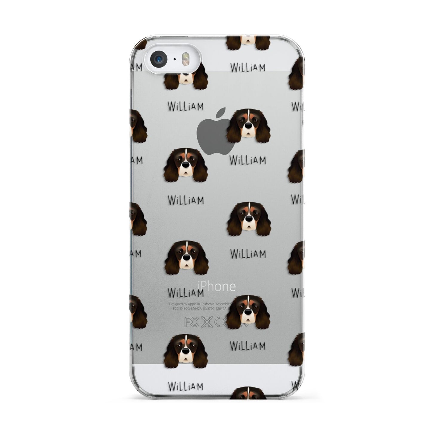Cavalier King Charles Spaniel Icon with Name Apple iPhone 5 Case