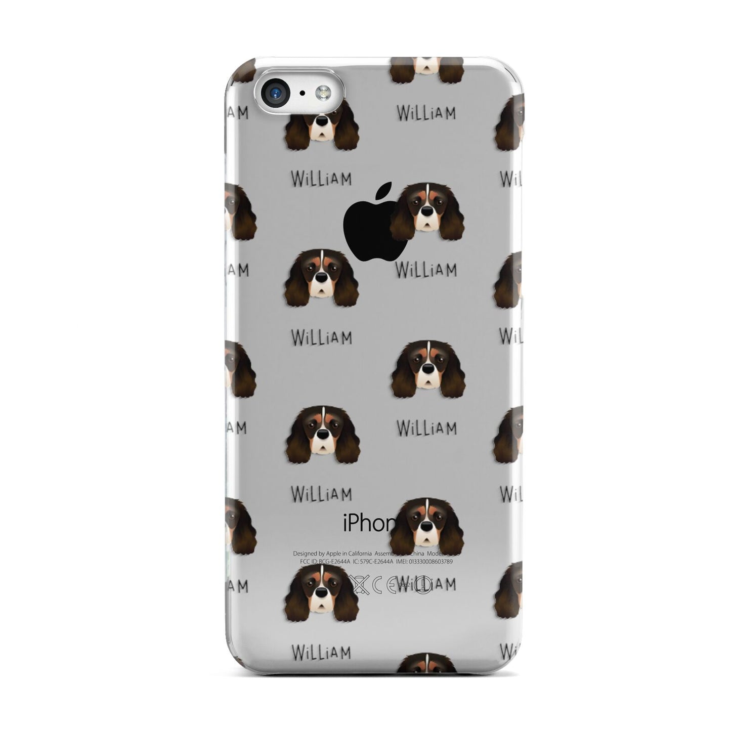 Cavalier King Charles Spaniel Icon with Name Apple iPhone 5c Case