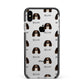 Cavalier King Charles Spaniel Icon with Name Apple iPhone Xs Max Impact Case Black Edge on Silver Phone