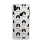 Cavalier King Charles Spaniel Icon with Name Apple iPhone Xs Max Impact Case White Edge on Silver Phone