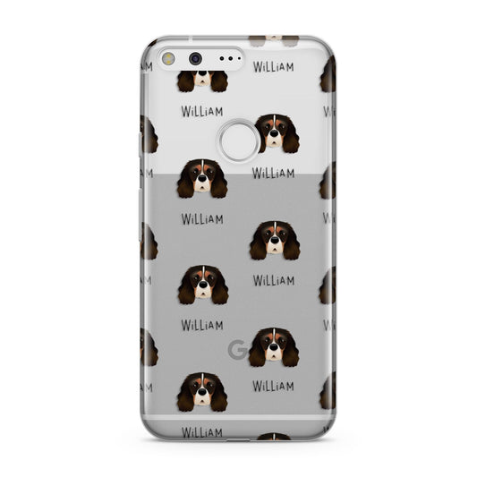 Cavalier King Charles Spaniel Icon with Name Google Pixel Case