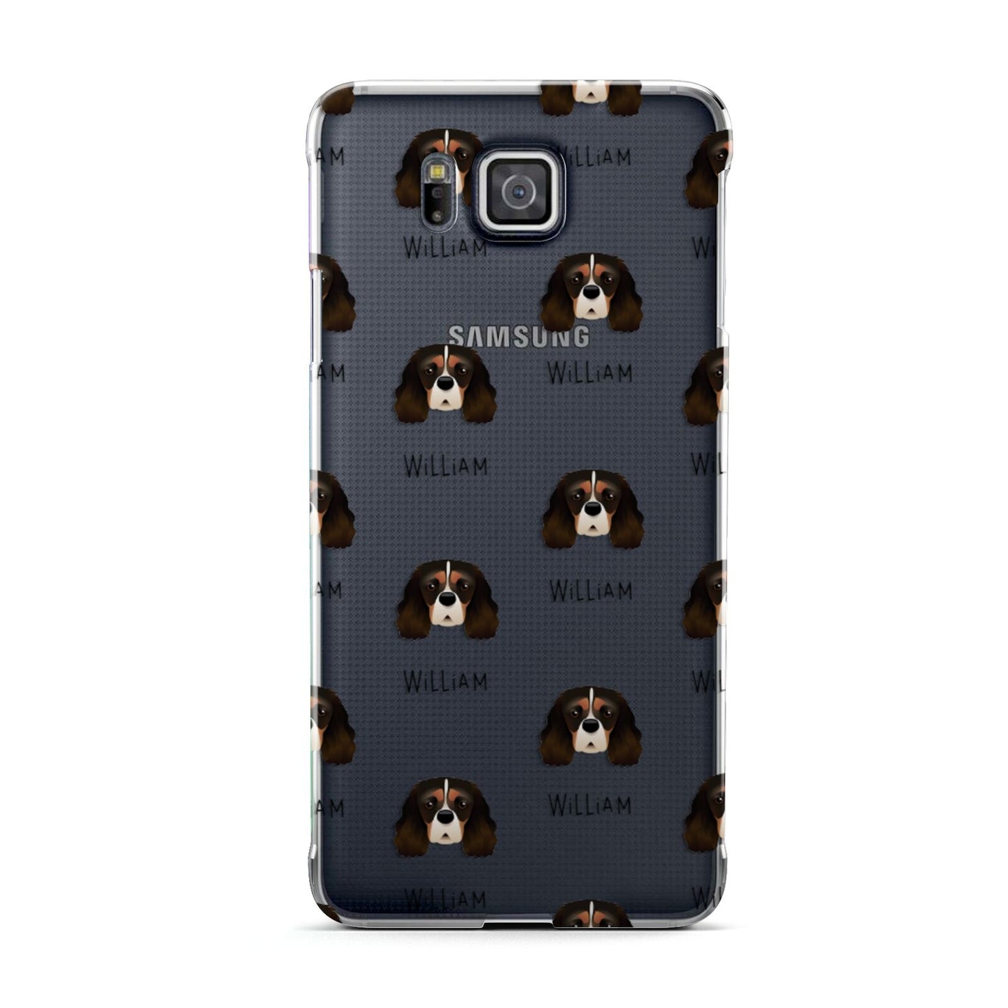 Cavalier King Charles Spaniel Icon with Name Samsung Galaxy Alpha Case
