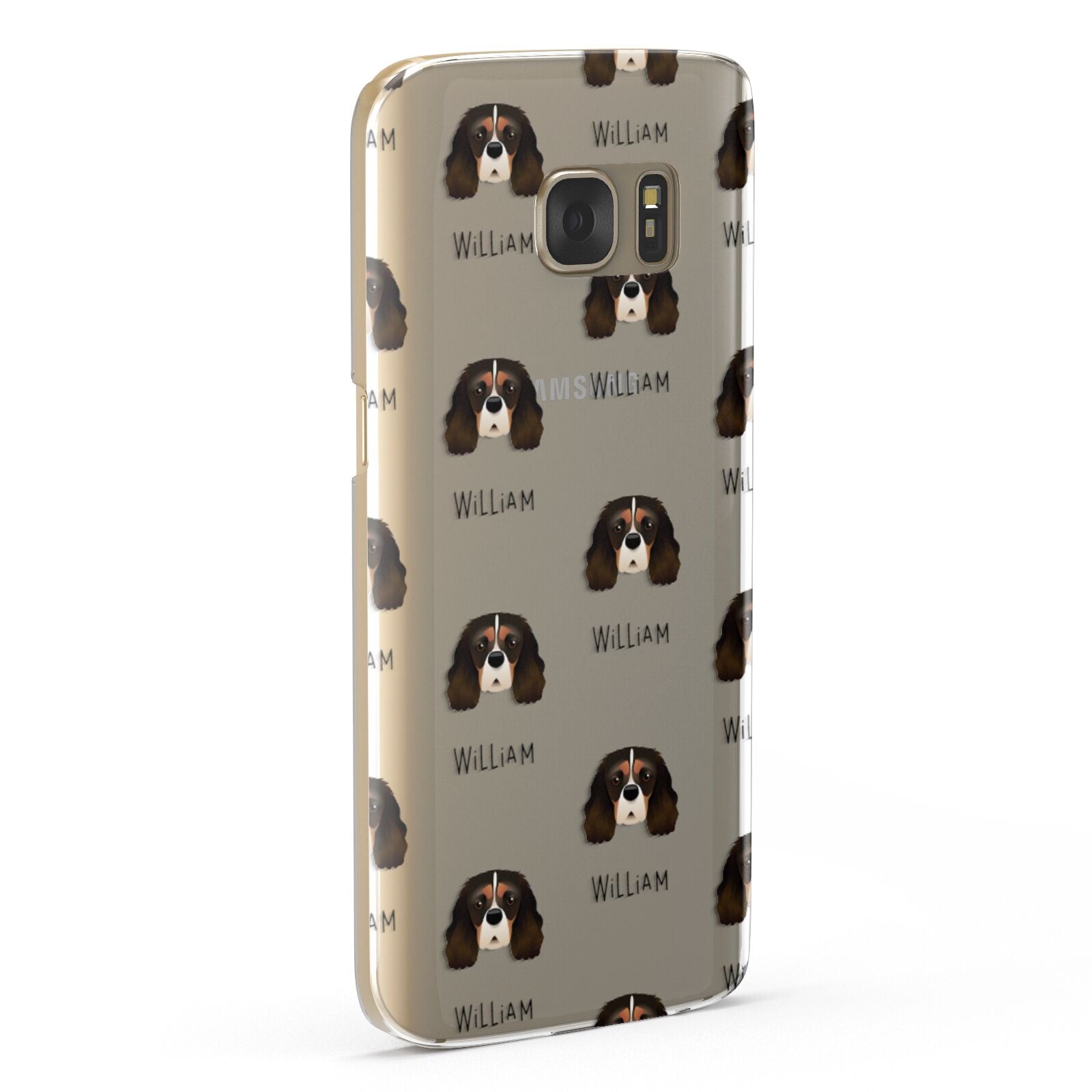 Cavalier King Charles Spaniel Icon with Name Samsung Galaxy Case Fourty Five Degrees