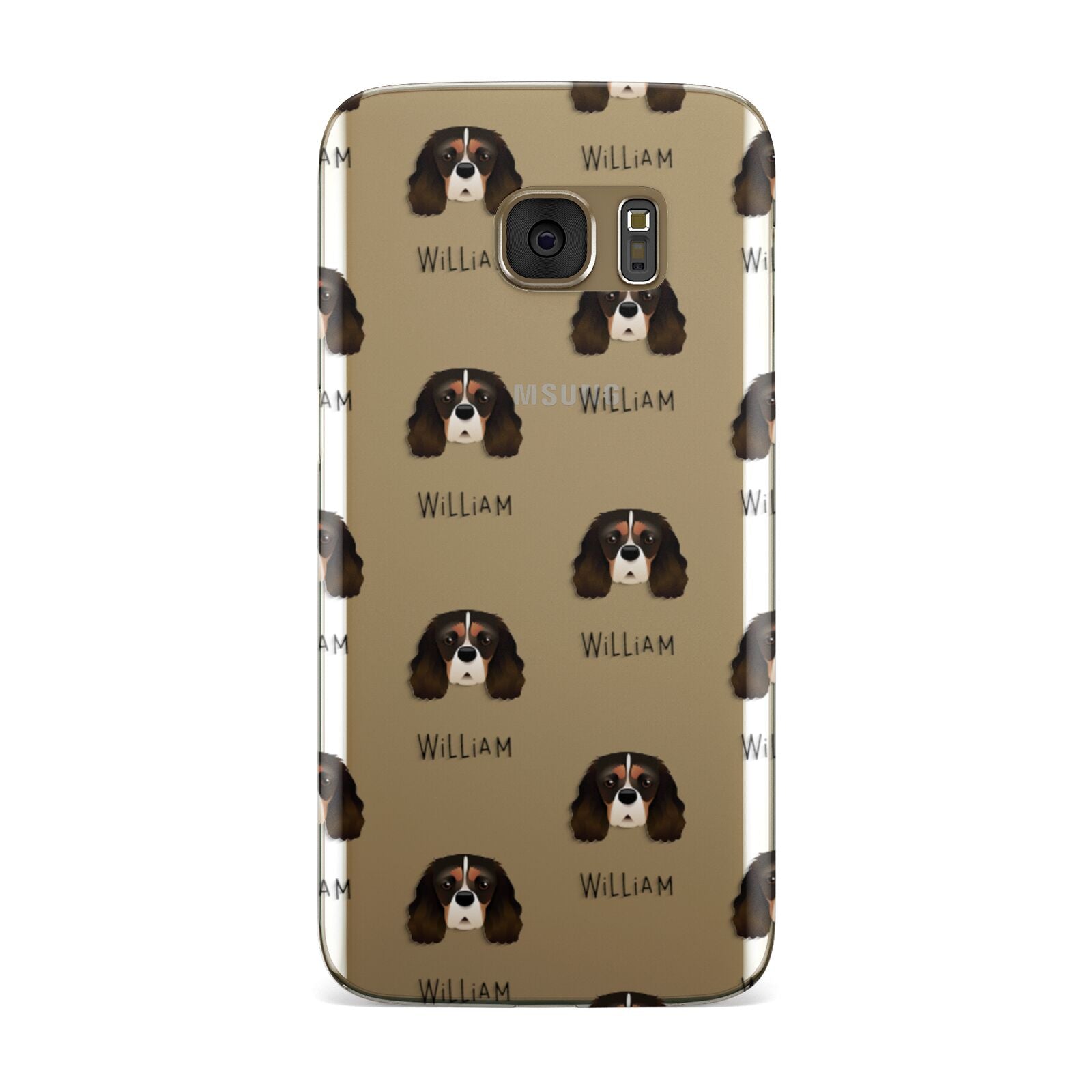 Cavalier King Charles Spaniel Icon with Name Samsung Galaxy Case