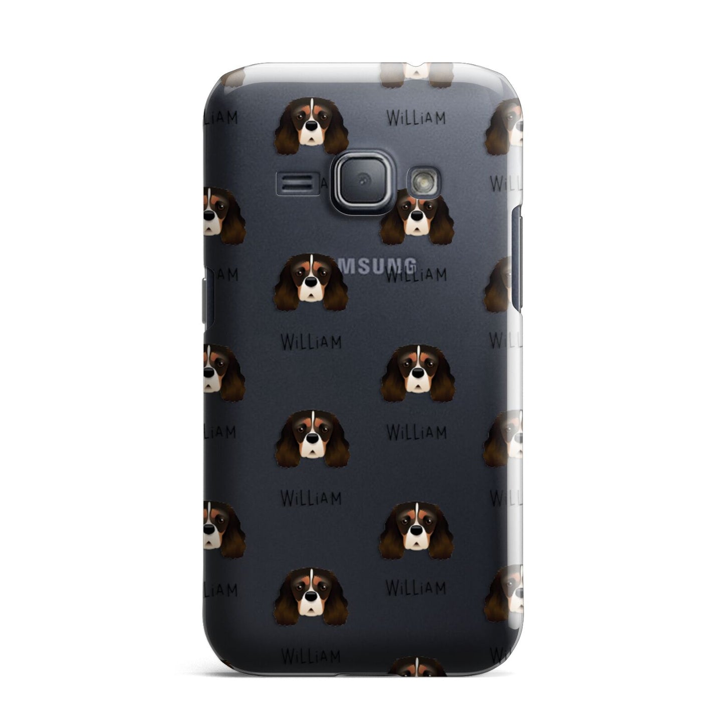 Cavalier King Charles Spaniel Icon with Name Samsung Galaxy J1 2016 Case