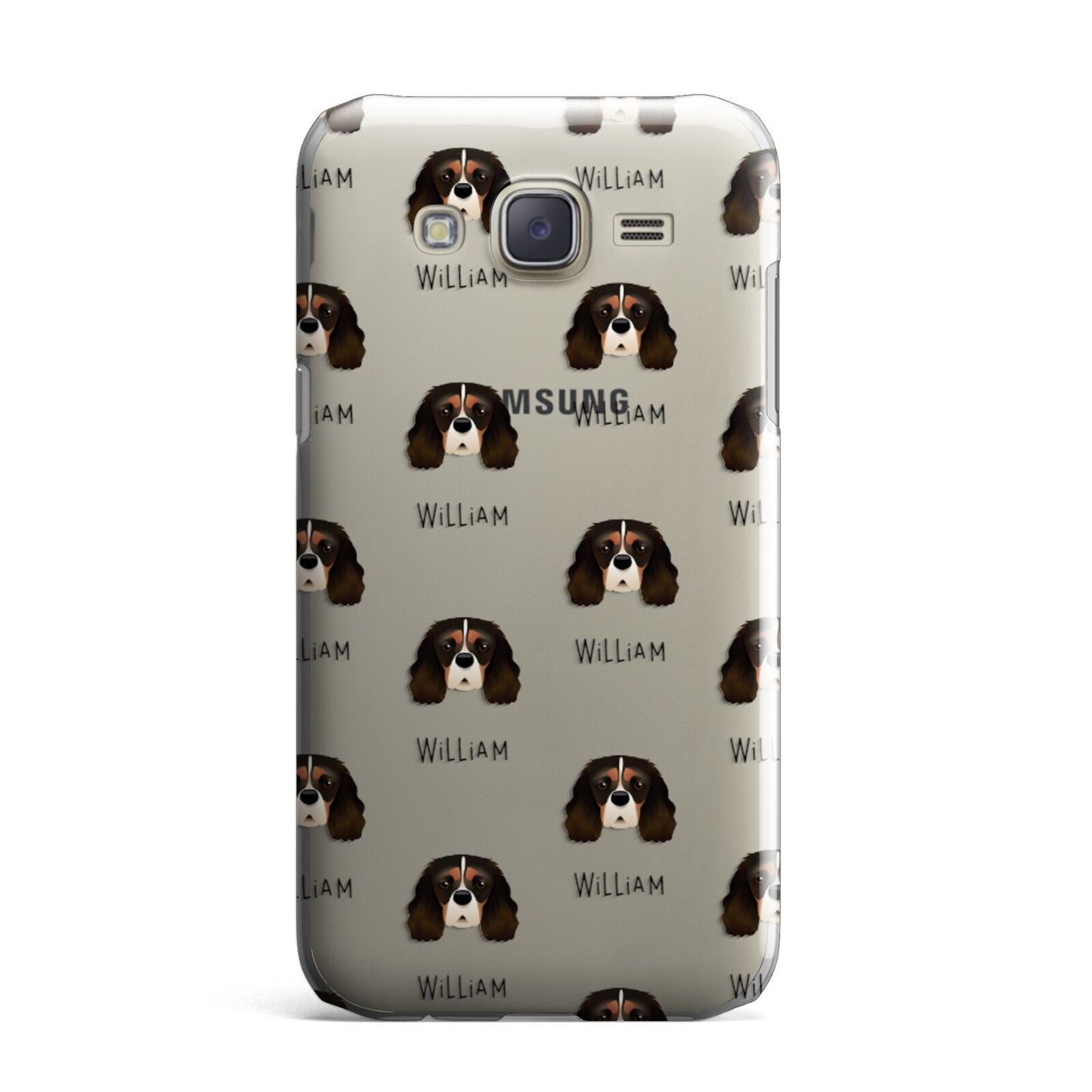 Cavalier King Charles Spaniel Icon with Name Samsung Galaxy J7 Case