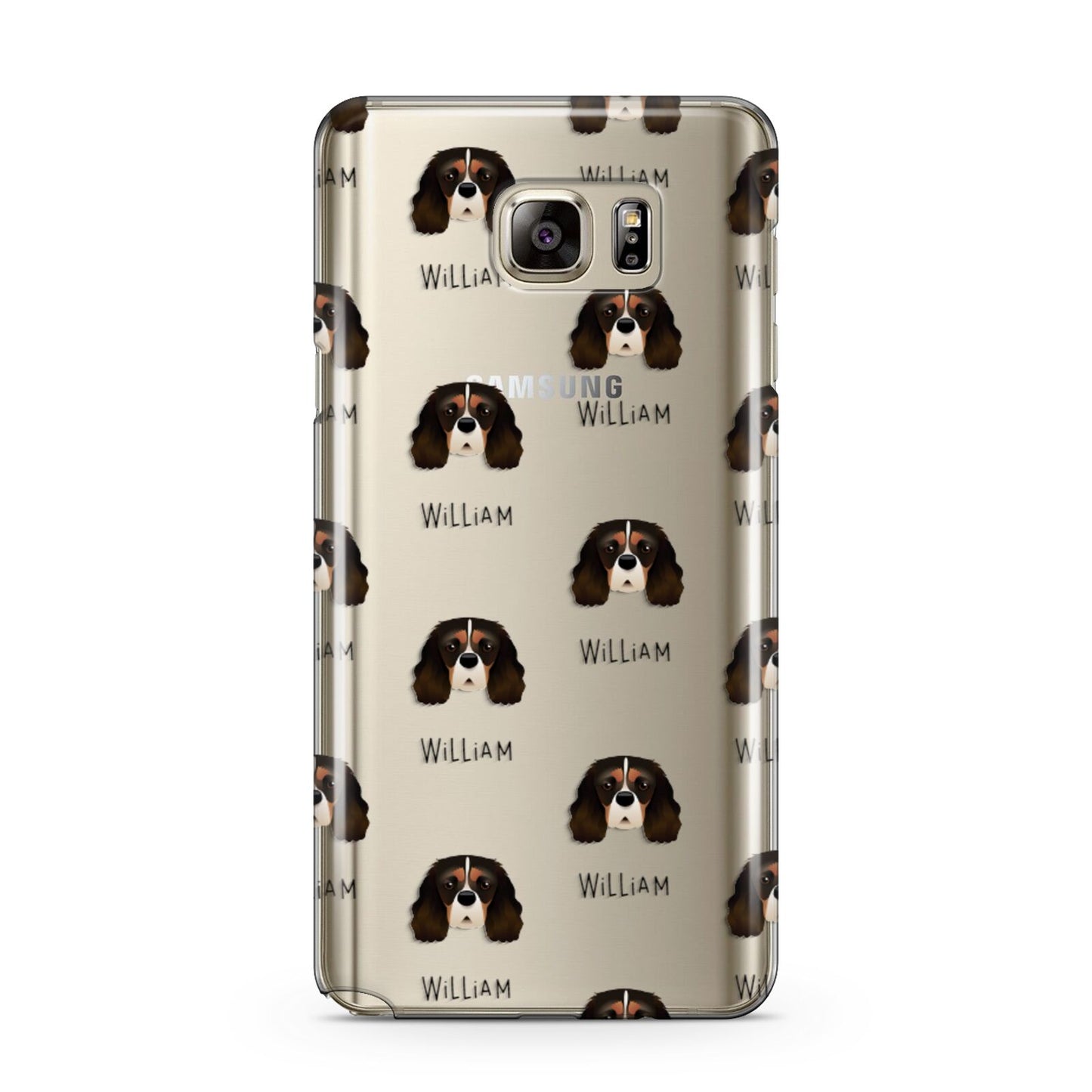 Cavalier King Charles Spaniel Icon with Name Samsung Galaxy Note 5 Case