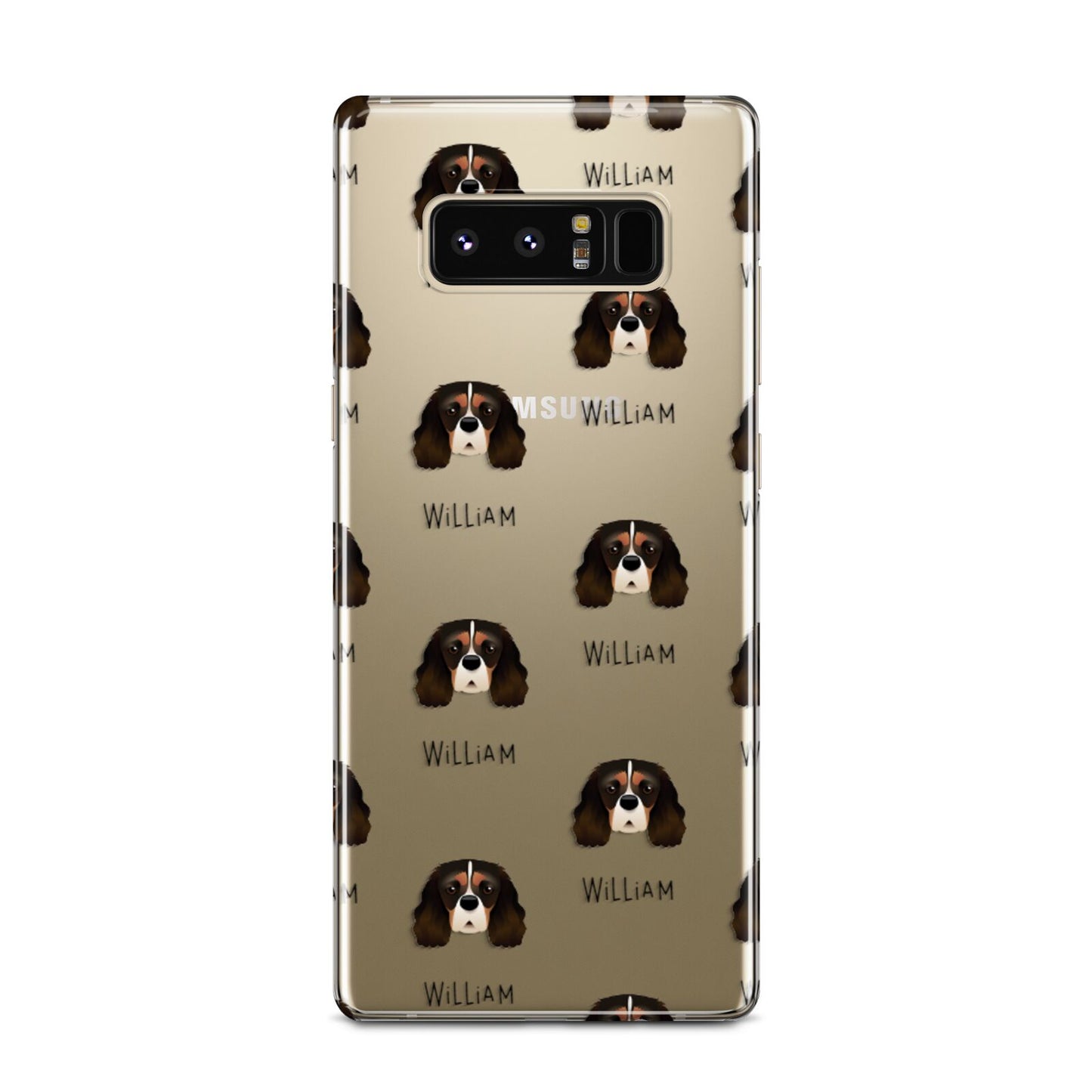 Cavalier King Charles Spaniel Icon with Name Samsung Galaxy Note 8 Case