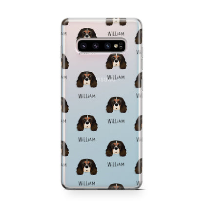 Cavalier King Charles Spaniel Icon with Name Samsung Galaxy S10 Case