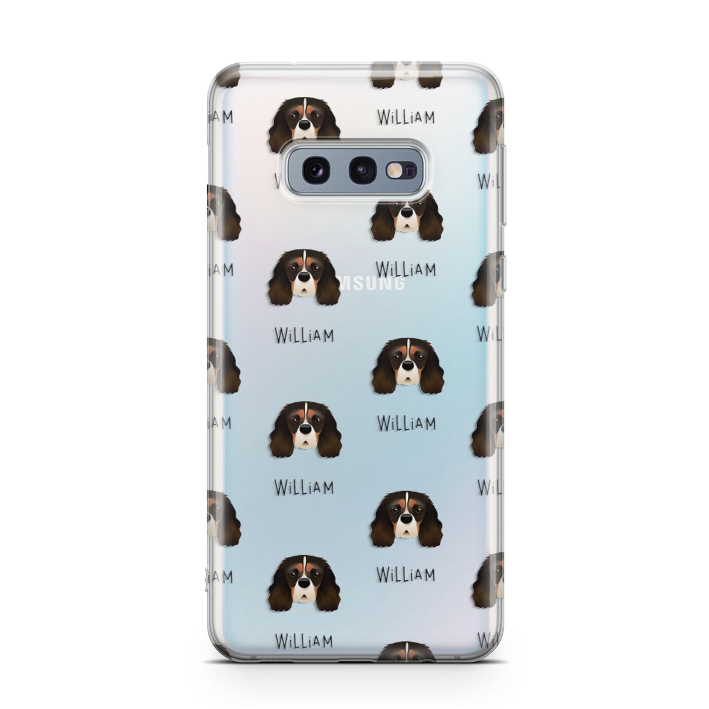 Cavalier King Charles Spaniel Icon with Name Samsung Galaxy S10E Case