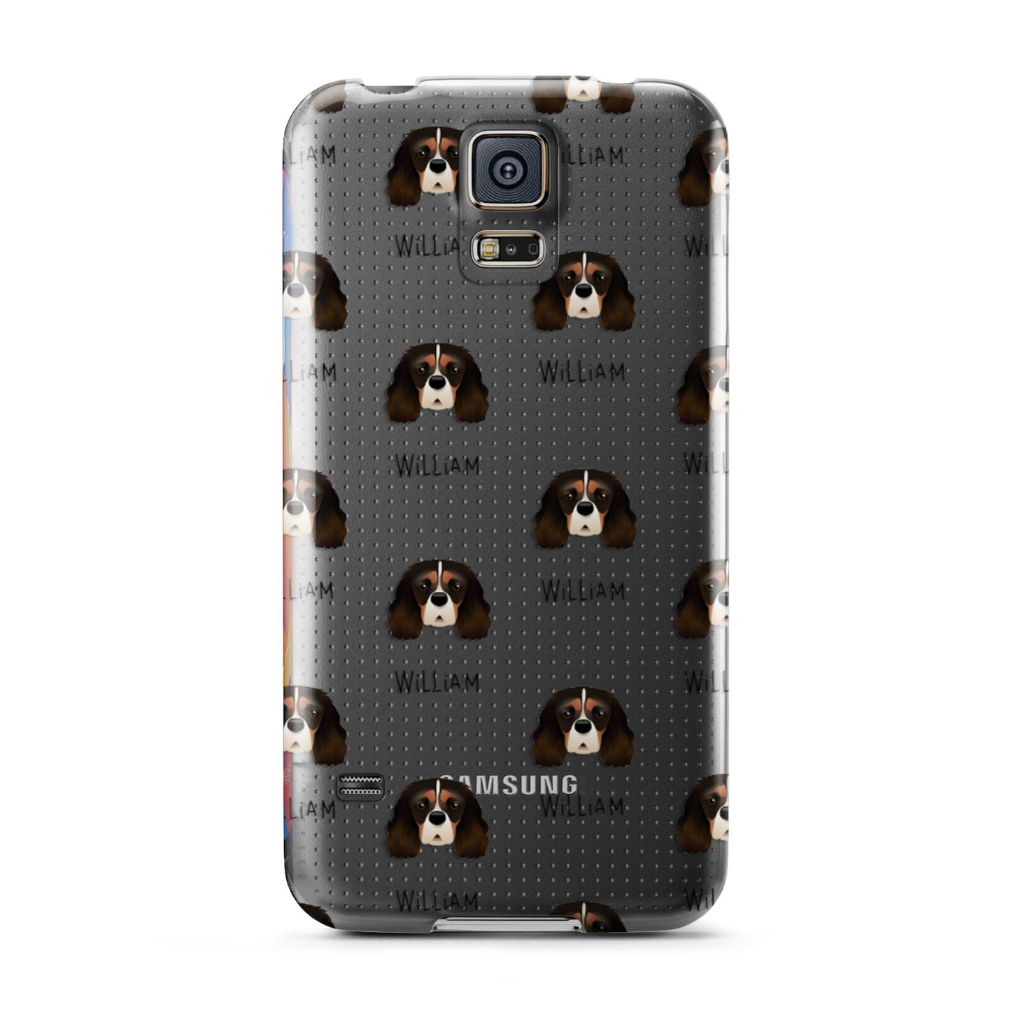 Cavalier King Charles Spaniel Icon with Name Samsung Galaxy S5 Case