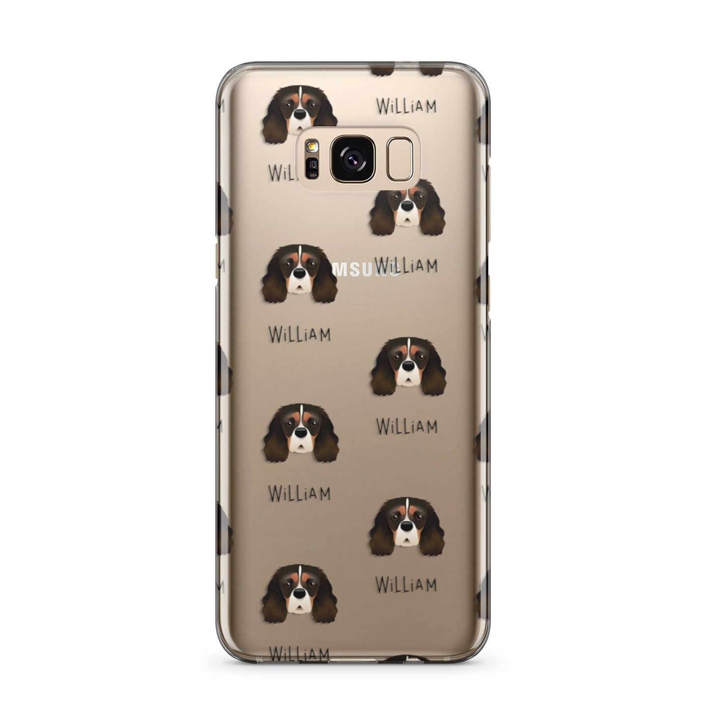 Cavalier King Charles Spaniel Icon with Name Samsung Galaxy S8 Plus Case