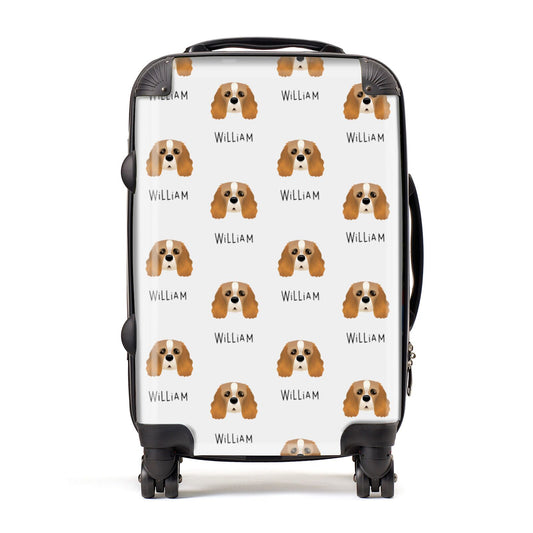 Cavalier King Charles Spaniel Icon with Name Suitcase