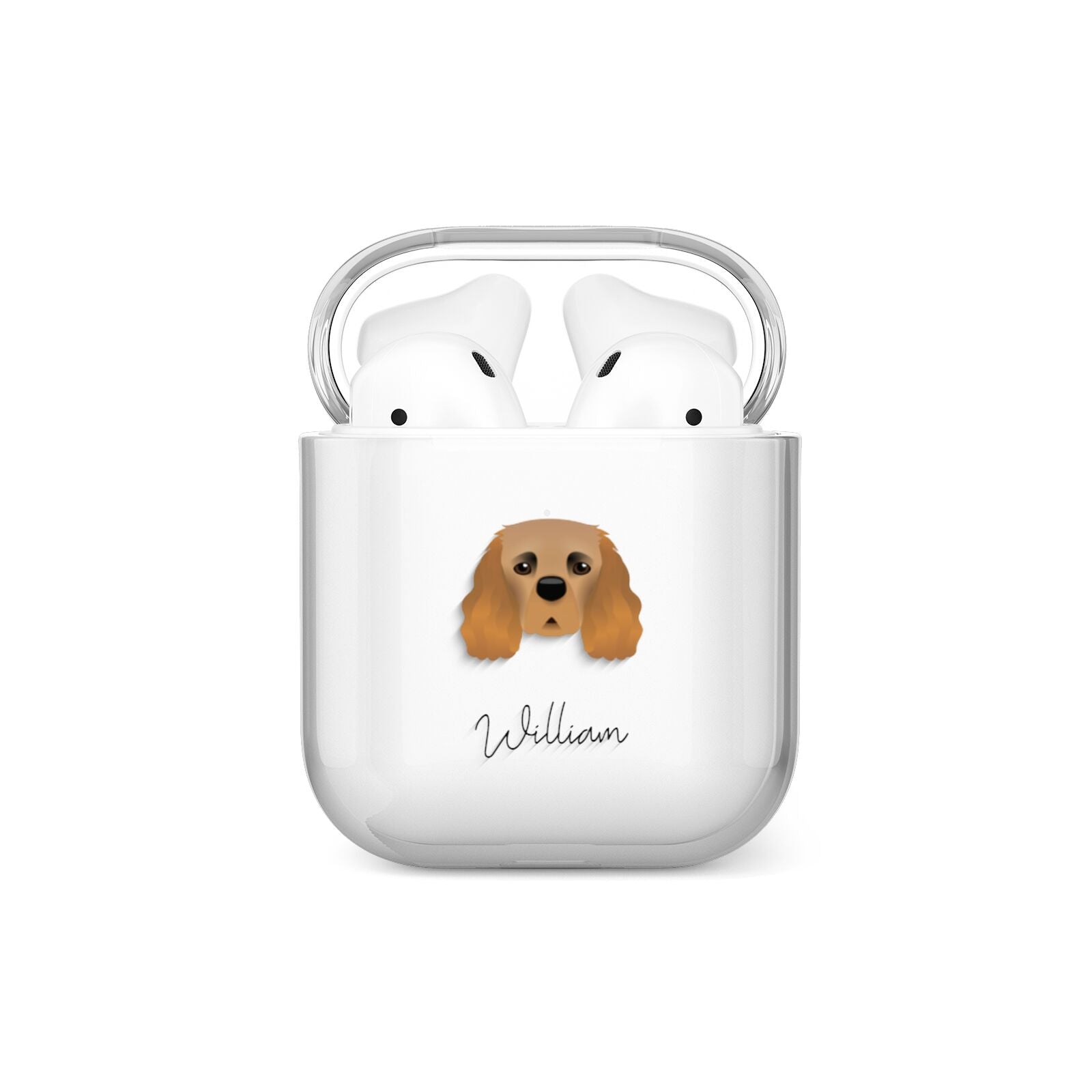 Cavalier King Charles Spaniel Personalised AirPods Case