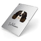 Cavalier King Charles Spaniel Personalised Apple iPad Case on Silver iPad Side View