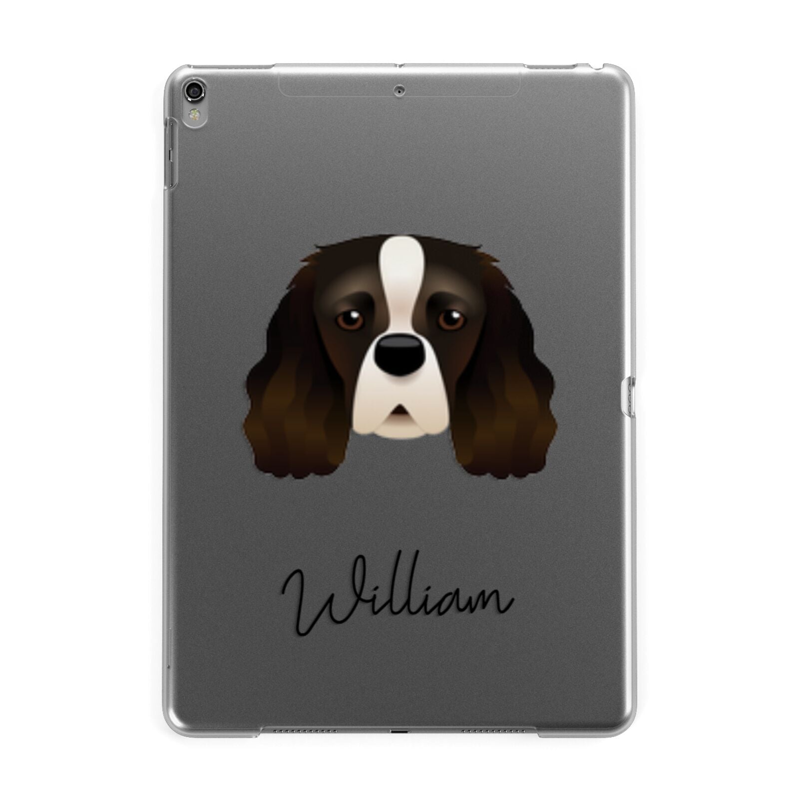 Cavalier King Charles Spaniel Personalised Apple iPad Grey Case