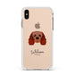 Cavalier King Charles Spaniel Personalised Apple iPhone Xs Max Impact Case White Edge on Gold Phone
