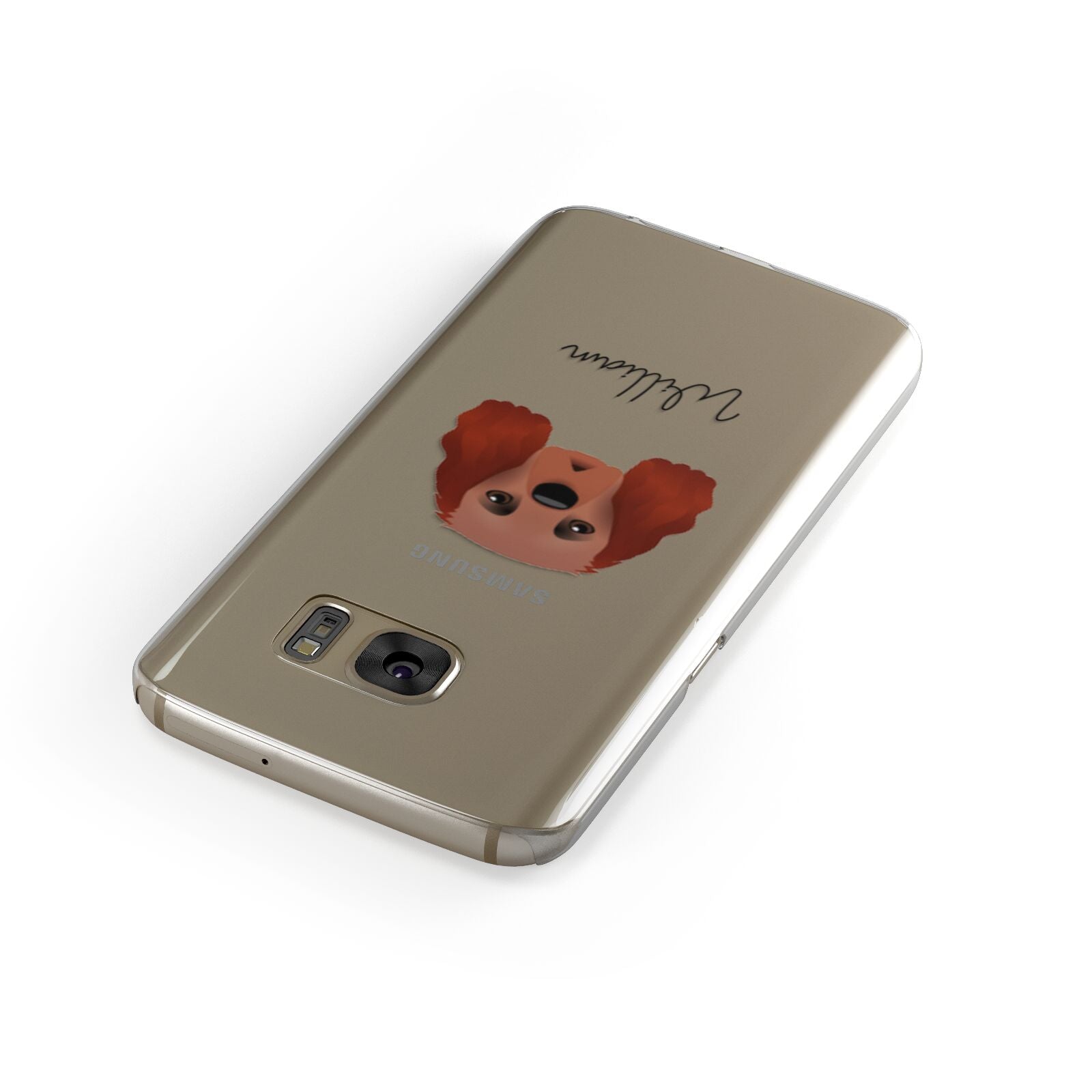 Cavalier King Charles Spaniel Personalised Samsung Galaxy Case Front Close Up