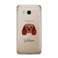 Cavalier King Charles Spaniel Personalised Samsung Galaxy J7 2016 Case on gold phone