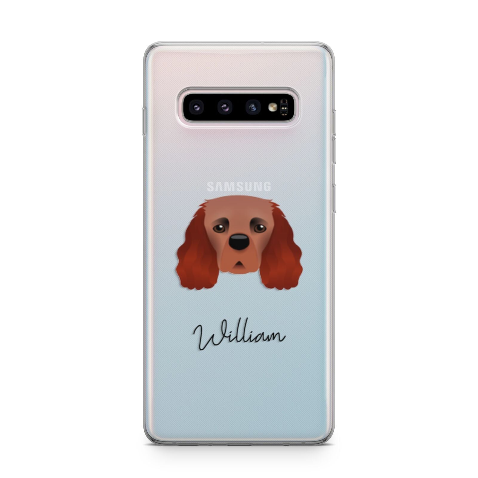 Cavalier King Charles Spaniel Personalised Samsung Galaxy S10 Plus Case