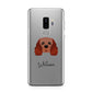 Cavalier King Charles Spaniel Personalised Samsung Galaxy S9 Plus Case on Silver phone