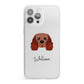 Cavalier King Charles Spaniel Personalised iPhone 13 Pro Max Clear Bumper Case