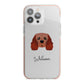 Cavalier King Charles Spaniel Personalised iPhone 13 Pro Max TPU Impact Case with Pink Edges