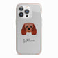 Cavalier King Charles Spaniel Personalised iPhone 13 Pro TPU Impact Case with Pink Edges
