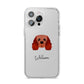 Cavalier King Charles Spaniel Personalised iPhone 14 Pro Max Clear Tough Case Silver