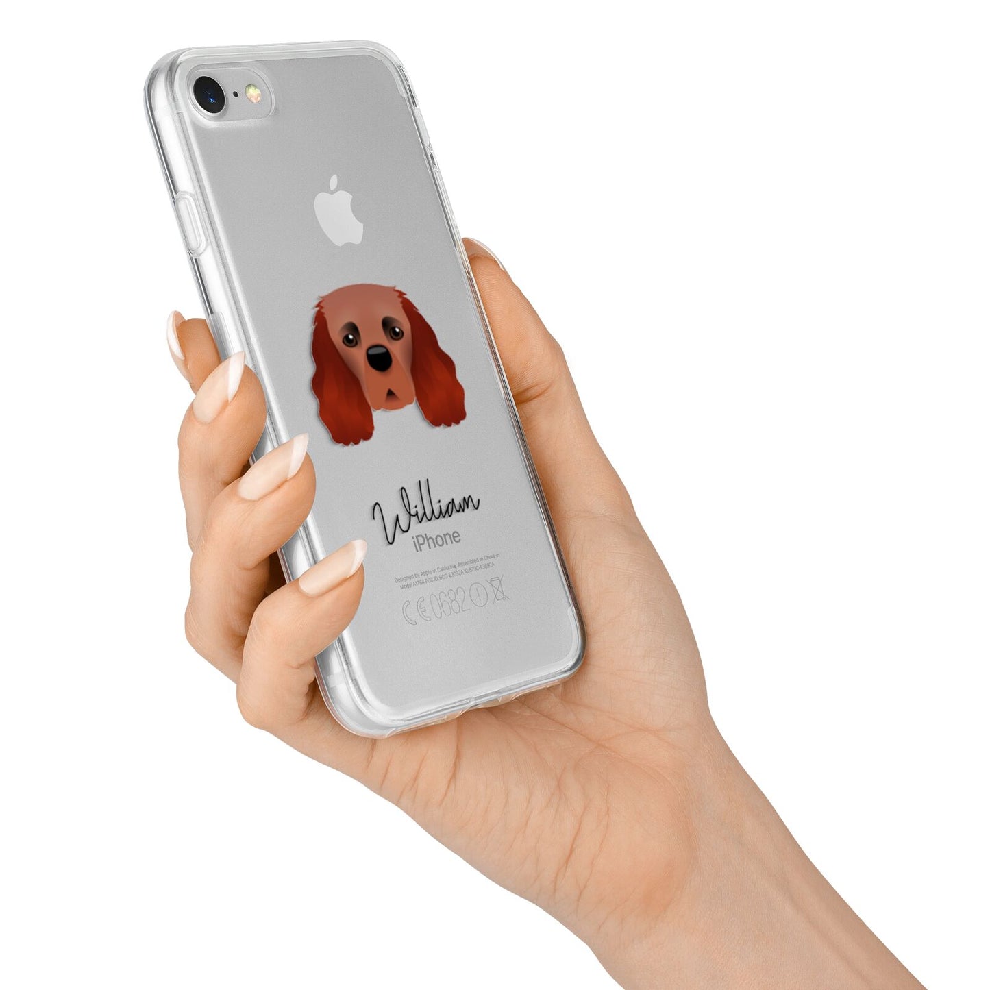 Cavalier King Charles Spaniel Personalised iPhone 7 Bumper Case on Silver iPhone Alternative Image