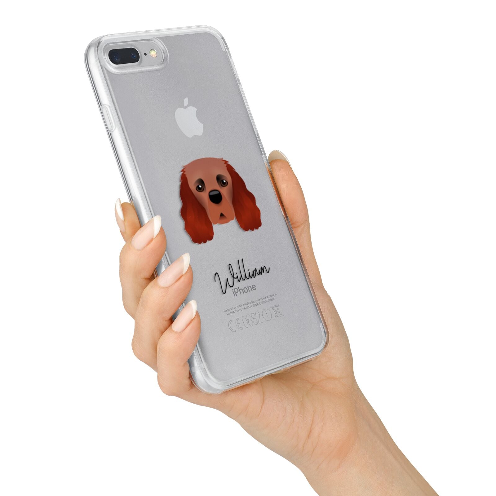 Cavalier King Charles Spaniel Personalised iPhone 7 Plus Bumper Case on Silver iPhone Alternative Image