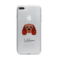 Cavalier King Charles Spaniel Personalised iPhone 7 Plus Bumper Case on Silver iPhone